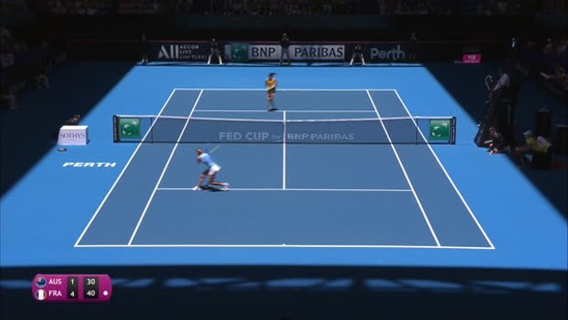 TENNIS: Fed Cup: Scorching victories for Mladenovic and Barty