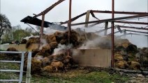Hangar détruit par le feu : les dégâts importants