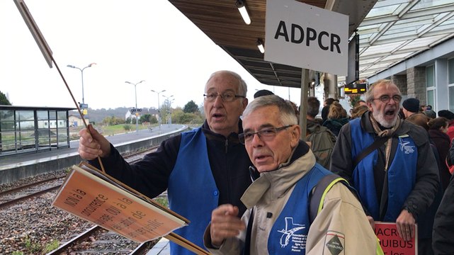 Manifestation en gare d Coutances: Xavier Jacquet président de l’ADPCR s’explique