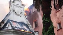 حريق في مقر جامعة في سانتياغو على هامش مسيرة ضخمة