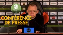 Conférence de presse FC Lorient - Chamois Niortais (4-1) : Christophe PELISSIER (FCL) - Pascal PLANCQUE (CNFC) - 2019/2020