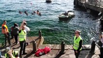 Su altı görüntüleri - Gönüllü dalgıçlar Ortaköy sahilinde su altı temizliği yaptı