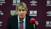 West Ham United boss Pellegrini disappointed with Turf Moor defeat