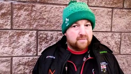 City of Derry's Paul O'Kane gives his reaction after defeating Clonmel