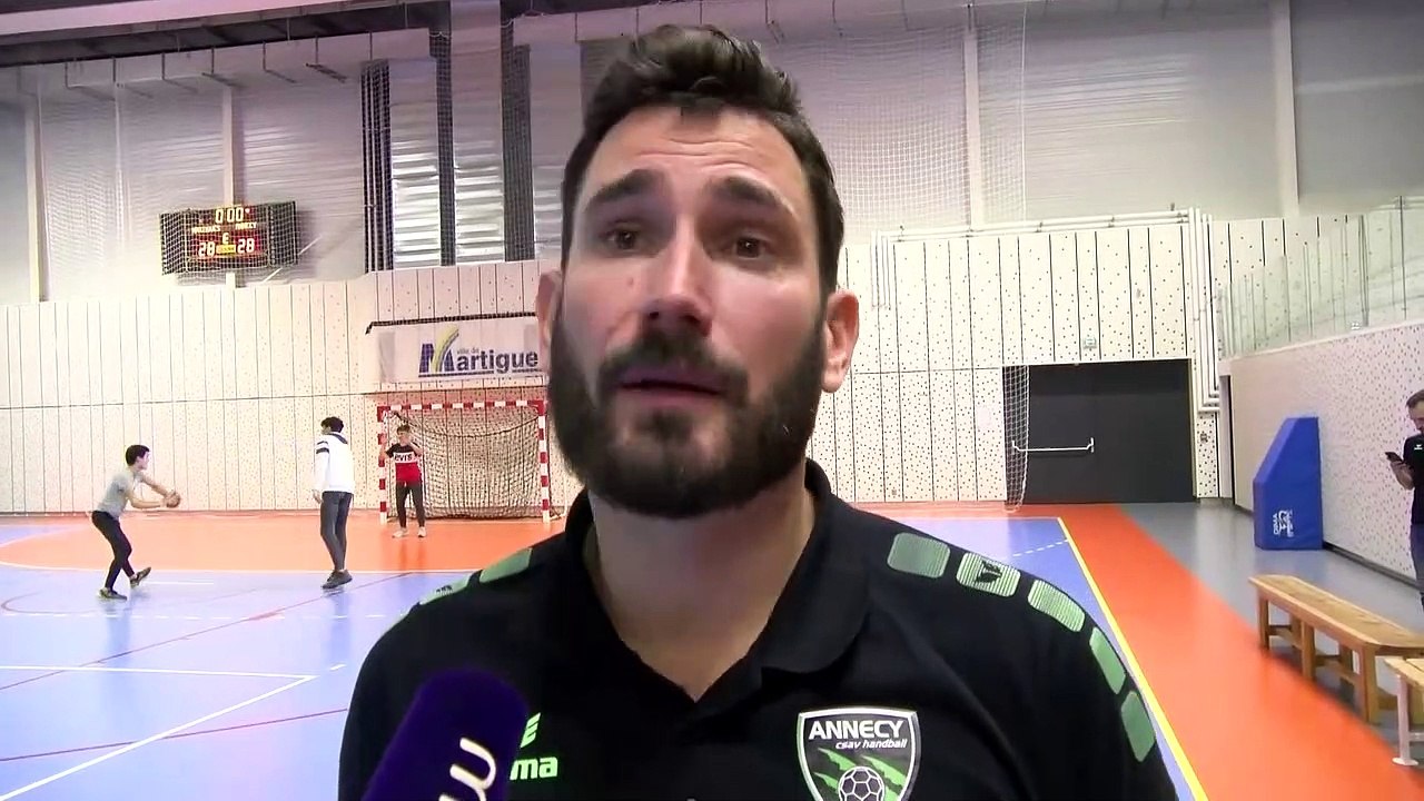 Cedric Paty coach d'Annecy le Vieux après le match nul à Martigues