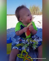Funniest Babies On The Beach - Baby Outdoor Moments
