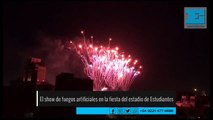 Los fuegos artificiales en la fiesta del nuevo estadio de Estudiantes
