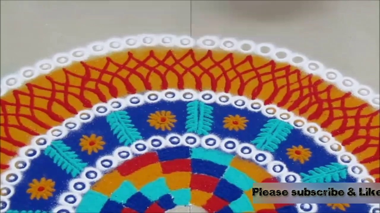 सुंदर और अनोखी बहुरंगी रंगोली डिजाइन | दिवाली Special | Spot tube