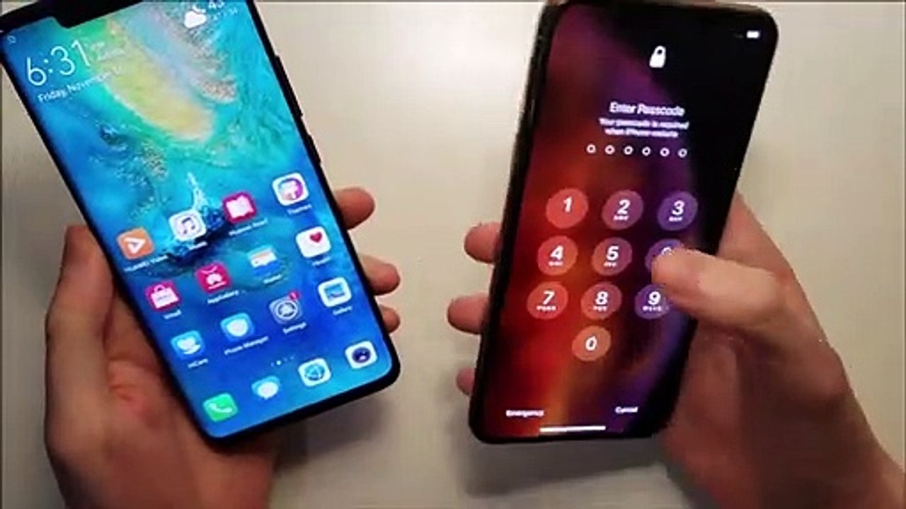 Huawei Mate 20 Pro vs iPhone XS Max Speed Test, Speakers & Cameras!