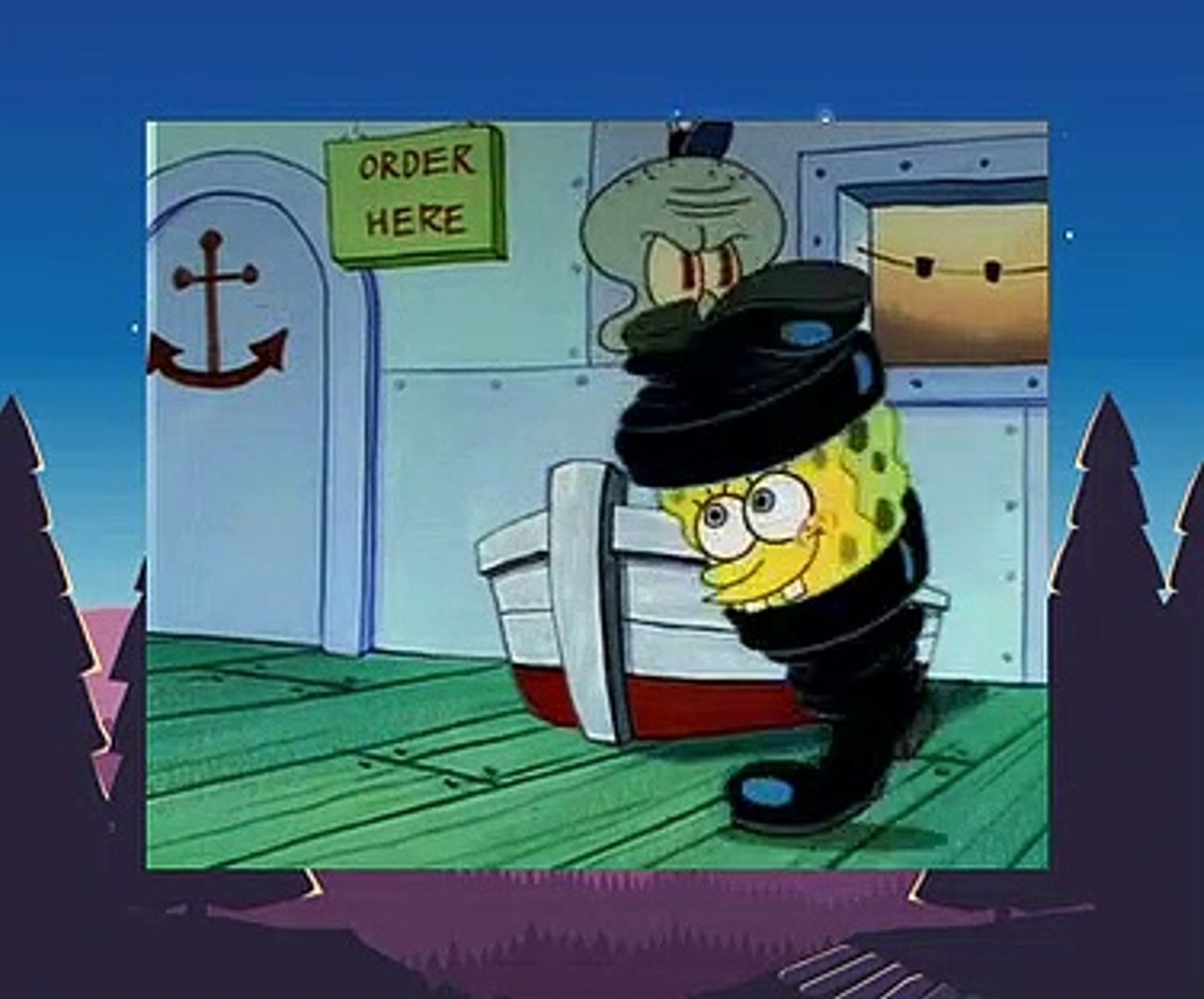 spongebob with boots