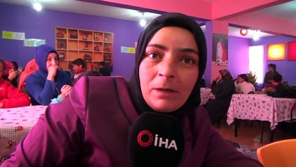 Öğrenciler kaldıkları pansiyonda velileri misafir ediyor