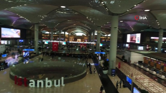 İstanbul Havalimanı’nda Atatürk’ü anma töreni havadan görüntülendi