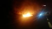 Kapıkule’de yakıt yüklü tanker alev alev yandı