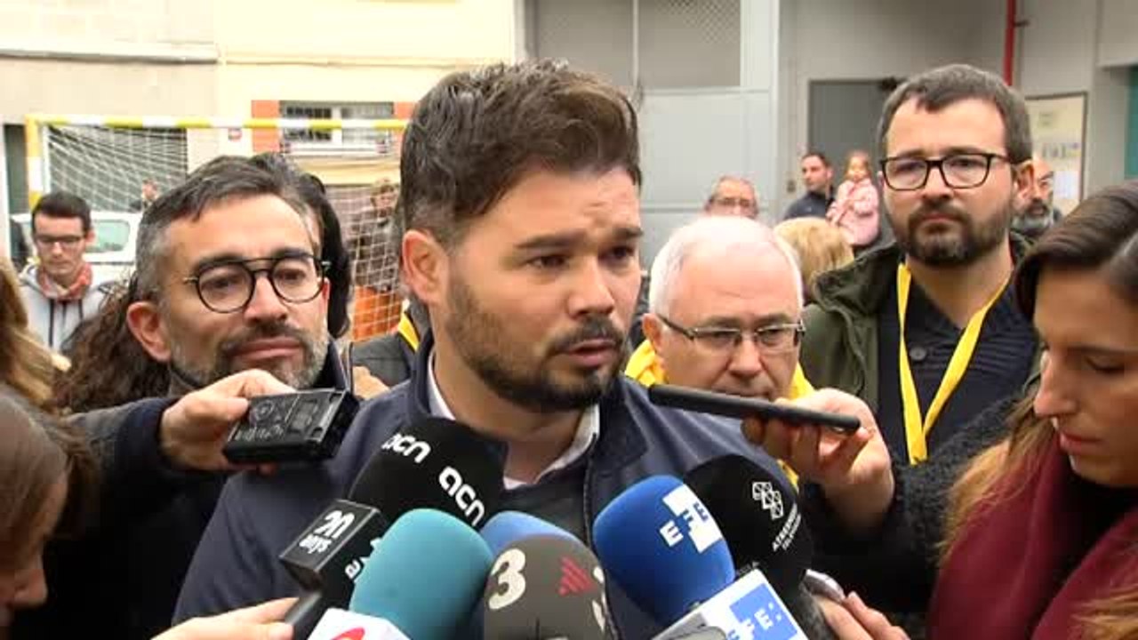 Rufián: "Es buen día para que Cataluña sentencie de la única manera que sabe, en las urnas"