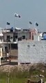 Pakistani Flags are flying and waving in India