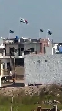 Pakistani Flags are flying and waving in India