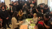 Inés Arrimadas (Cs) vota en Barcelona
