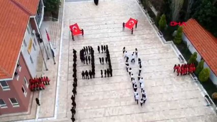 300 öğrenciyle '10 kasım' koreografisi