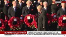 Boris Johnson and Jeremy Corbyn lay wreaths at The Cenotaph