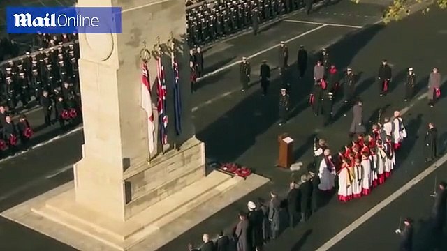 Awkward moment Boris Johnson sets off too early to lay wreath