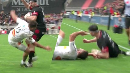 L'énorme tampon de Goujon pour l'essai du Bonus face à La Rochelle