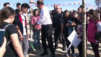 Beylikdüzü'nde oluşturulan Atatürk Ormanı'nda 320 ağaç toprakla buluştu