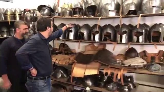 Ferrara - Matteo Salvini alla Fiera “Usi e Costumi” di Ferrara con la candidata Lucia Bergonzoni