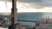 Il filme 2 tornades d'eau à Gênes en Italie