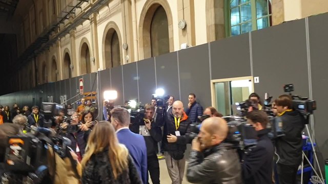 Rufián acude a la Estació del Nord para seguir la noche electoral