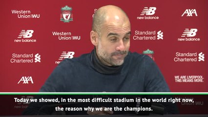 Anfield the most difficult stadium in the world - Guardiola