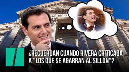 ¿Recuerdan cuando Rivera criticaba a "los que se agarran al sillón"?