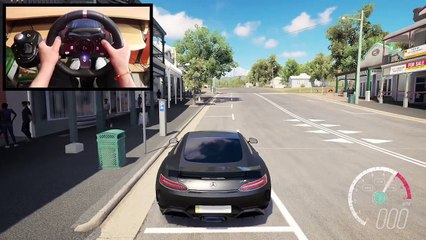 Video herunterladen: Forza Horizon 3 Driving Mercedes AMG GTR (Steering Wheel + Paddle Shifters) Gameplay