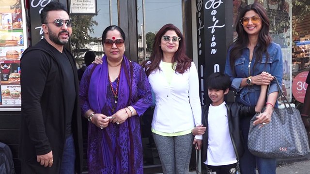 Shilpa Shetty enjoys lunch date with husband Raj Kundra & family; Watch video | FilmiBeat