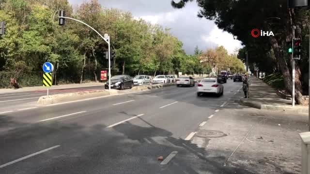 Sarıyer'de yürekleri ağza getiren kaza kamerada