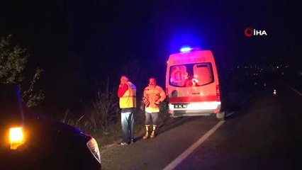 Tarlaya uçan kamyonetin altında can verdi