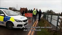Bridge closed because of Doncaster flooding