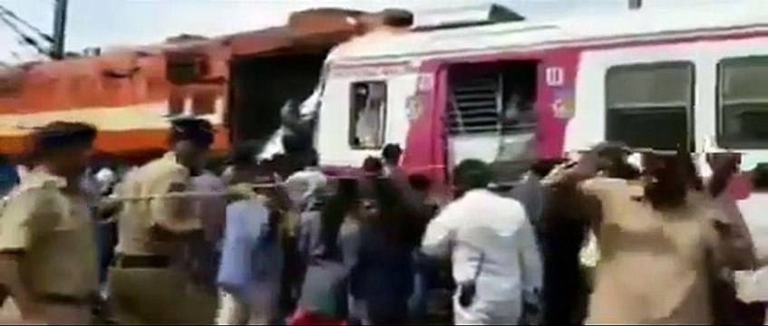 Two trains have collided at Kacheguda Railway Station.