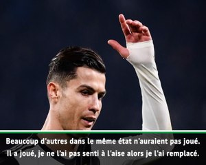 12e j. - Ronaldo contrarié par son remplacement ? Sarri en est ravi !