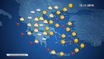 Η πρόγνωση του καιρού για την Τρίτη 12-11-2019