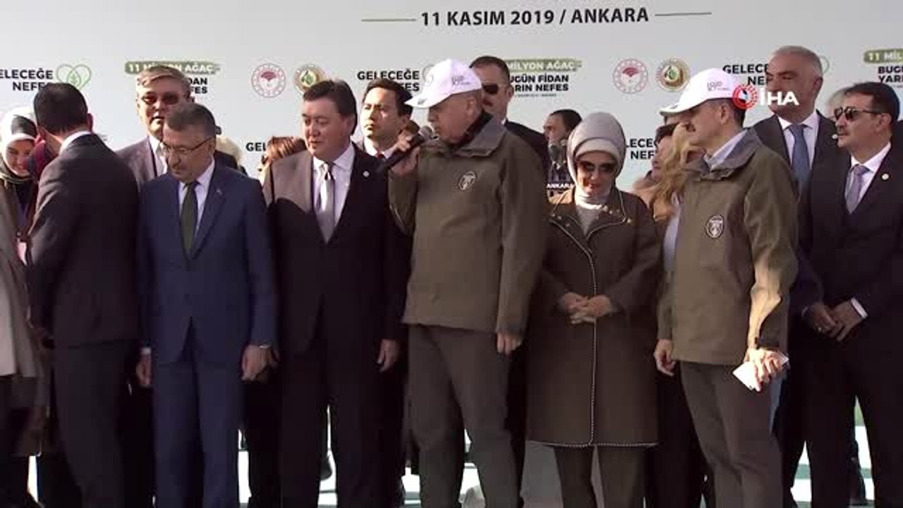11.11.2019 saat 11.11'de ilk fidanı Cumhurbaşkanı Erdoğan toprakla buluşturdu