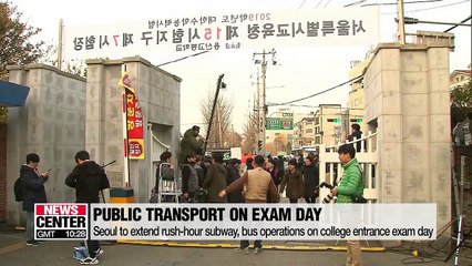 Seoul to extend public transport on college entrance exam day