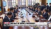 Moon promise to boost efforts for peace, innovative and inclusive growth in 2nd half of his term
