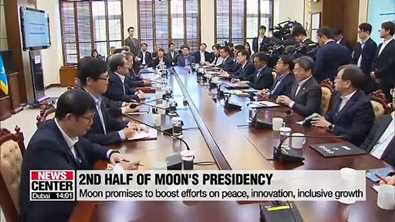 Moon promise to boost efforts for peace, innovative and inclusive growth in 2nd half of his term