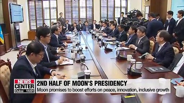 Moon promise to boost efforts for peace, innovative and inclusive growth in 2nd half of his term
