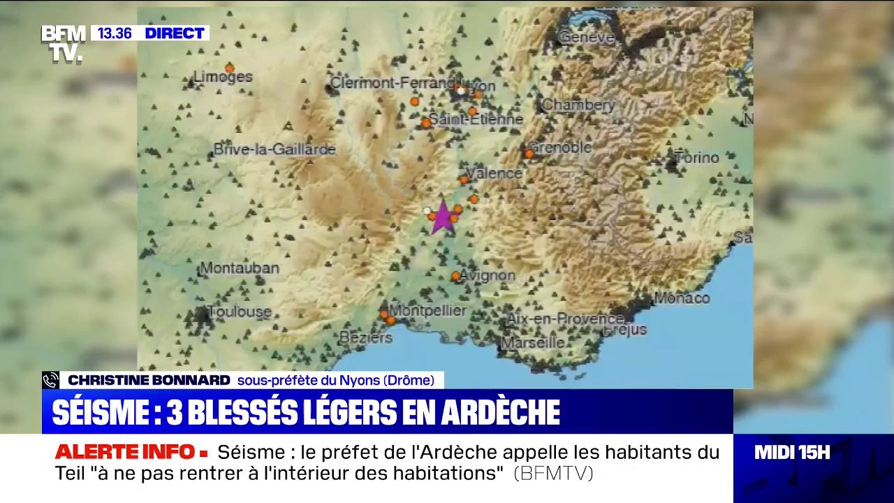 Christine Bonnard, sous-préfète du Nyons: "Un blessé grave" mais "aucun dégât important" après le séisme dans la Drôme