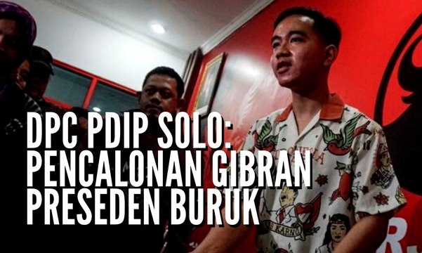 DPC PDI-P Solo: Pencalonan Gibran Rakabuming Raka Bisa Jadi Contoh Buruk