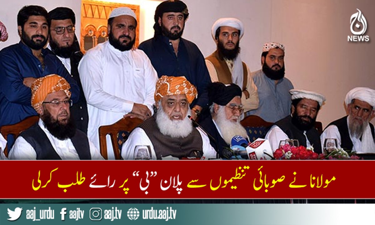 مولانا فضل الرحمان نے صوبائی تنظیموں سے پلان بی...