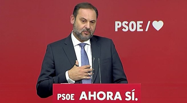 Ábalos acusa a infiltrados de Podemos de corear anoche Con Iglesias, sí en la sede del PSOE