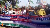 महागठबंधन व वामदलों ने निकाला आक्रोश मार्च, तेजस्वी नहीं हुए शामिल