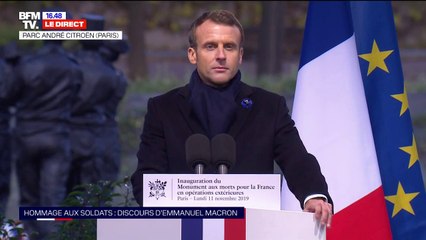 Emmanuel Macron: "Parce qu'il le faut nous continuerons, aujourd’hui comme hier, à défendre nos valeurs et à combattre nos ennemis"